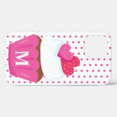 Monogram Liefdeshartjes Cupcake Stippen Valentijns Case-Mate iPhone Case (Achterkant (horizontaal))