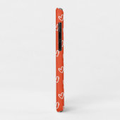 Monogram Liefdeslettering & Harten Patroon Rood Case-Mate iPhone Case (Achterkant/links)