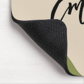 Monogram liefkleurig abstract minimalistisch roze muismat (Hoek)