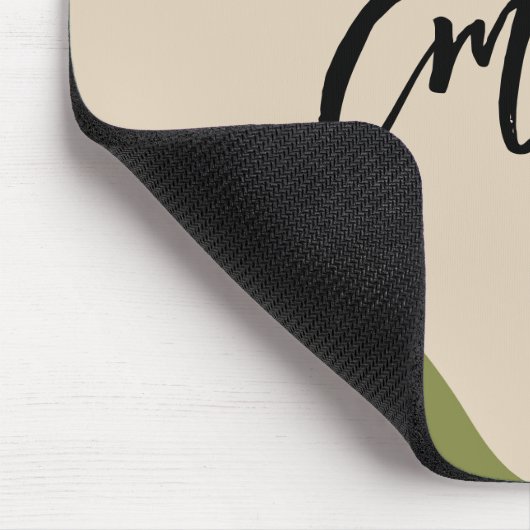 Monogram liefkleurig abstract minimalistisch roze muismat (Hoek)