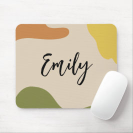 Monogram liefkleurig abstract minimalistisch roze muismat