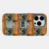 Monogram Lieve Katten Gebreide Meisjesachtige Gepe Case-Mate iPhone Case (Achterkant (horizontaal))
