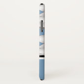 Monogram Light Blue Black Voetbal Patroon Case-Mate iPhone Case (Achterkant / rechts)