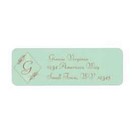 Monogram Light Blue Return Label