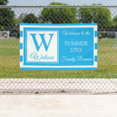 Monogram Light Blue Stripes Summer Family Reunion Spandoek (Insitu)