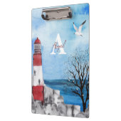 Monogram Lighthouse Waterverf Scene Klembord (Links)