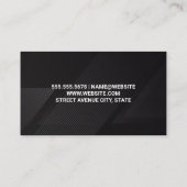 Monogram | lijnenpatroon | Black Visitekaartje (Achterkant)