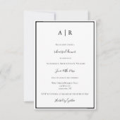 Monogram lijst repetities uit diners kaart (Voorkant)