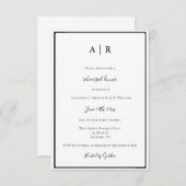 Monogram lijst repetities uit diners kaart (Voorkant / Achterkant)