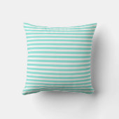 Monogram Lijst turquoise Letter Stripes Cushion Kussen (Achterkant)