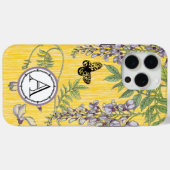 Monogram Lila en Geel  Wistria iphone Case-Mate iPhone Case (Achterkant (horizontaal))