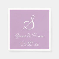 Monogram Lila Fashionable Monochromatische Napkins