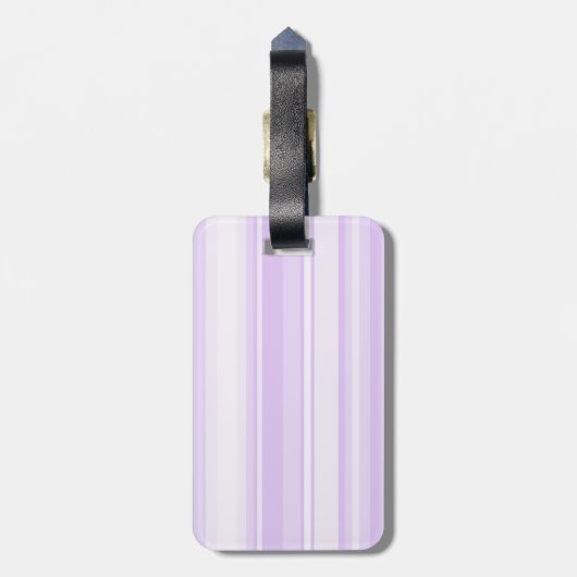 Monogram lila strepen bagagelabel (Achterkant verticaal)