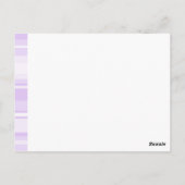 Monogram lila strepen briefkaart (Achterkant)