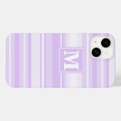 Monogram lila strepen Case-Mate iPhone case (Achterkant (horizontaal))