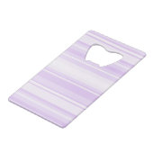 Monogram lila strepen creditkaart flessenopener (Achterkant Gekanteld)
