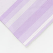 Monogram lila strepen fleece deken (Hoek)