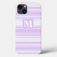 Monogram lila strepen Hoesje-Mate iPhone draagtas