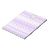 Monogram lila strepen notitieblok (Linkerzijde)