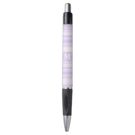 Monogram lila strepen pen