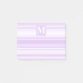 Monogram lila strepen post-it® notes (Voorkant)