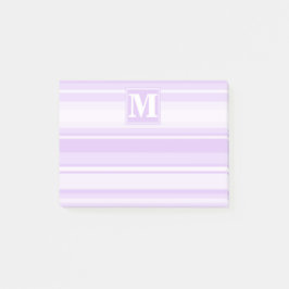 Monogram lila strepen post-it® notes