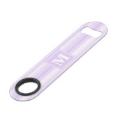 Monogram lila strepen speed flessenopener (Voorkant Gekanteld)