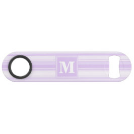 Monogram lila strepen speed flessenopener