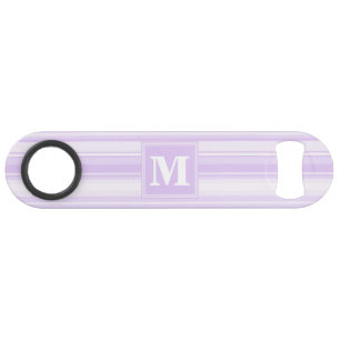 Monogram lila strepen speed flessenopener