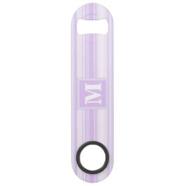 Monogram lila strepen speed flessenopener