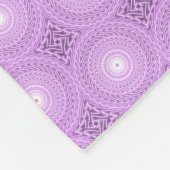 Monogram lilac purple circles pattern fleece deken (Hoek)
