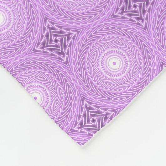 Monogram lilac purple circles pattern fleece deken (Hoek)