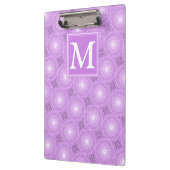 Monogram lilac purple circles pattern klembord (Links)