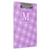 Monogram lilac purple circles pattern klembord (Rechts)
