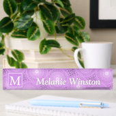 Monogram lilac purple circles pattern naambordje
