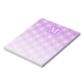 Monogram lilac purple circles pattern notitieblok (Linkerzijde)
