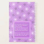 Monogram lilac purple circles pattern planner (Achterkant)