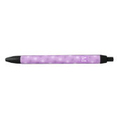 Monogram lilac purple circles pattern zwarte inkt pen (Voorkant)