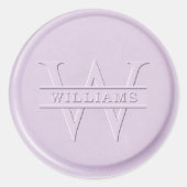 Monogram Liliac Wax Seal Sticker (Voorkant)