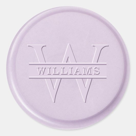 Monogram Liliac Wax Seal Sticker (Voorkant)