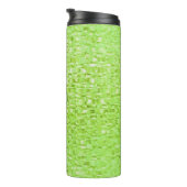 Monogram Lime Green Faux Glass Mosaic Thermosbeker (Geroteerd rechts)