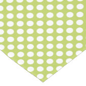 Monogram Lime Green White Trendy Polka Dot Pattern Korte Tafelloper (Hoek)