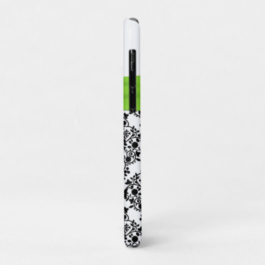 Monogram Limoen Black White Damask Case-Mate iPhone Case (Achterkant/links)