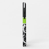 Monogram Limoen Black White Striped Damask iPhone Case-Mate iPhone Case (Achterkant/links)