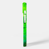 Monogram limoen groen bos faux glitter Case-Mate iPhone case (Achterkant / Links)