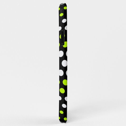 Monogram limoen- & White Polka Dots Pattern Case-Mate iPhone Case (Achterkant/rechts)