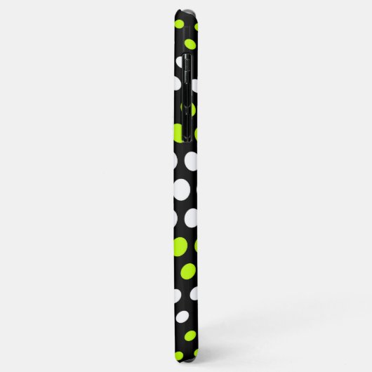 Monogram limoen- & White Polka Dots Pattern Case-Mate iPhone Case (Achterkant/links)