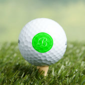 Monogram limoengroen met stippen golfballen (Insitu Shirt)