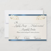 Monogram & Lint - Blauw RSVP Kaartje (Achterkant)