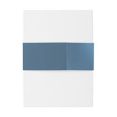 Monogram & Lint - Blauw Uitnodigingen Wikkel (Achterkant Voorbeeld)